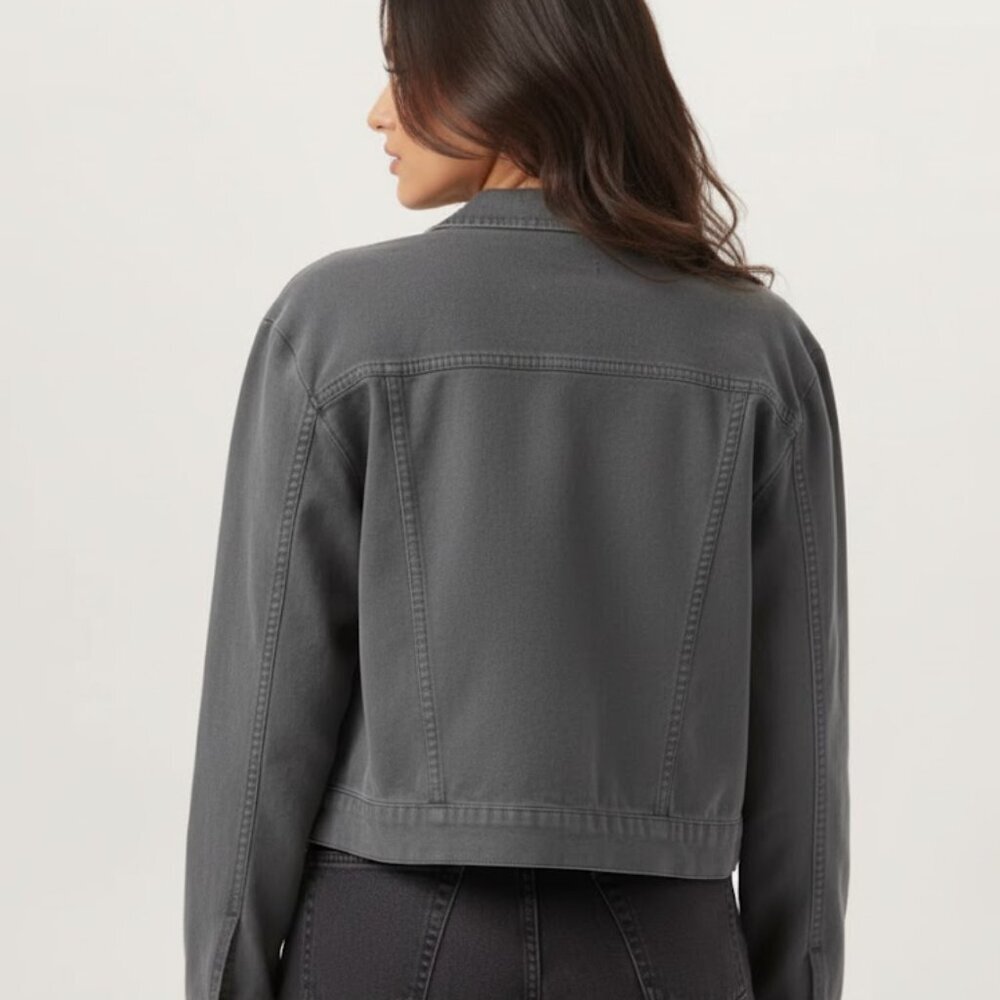 THE NORMAL BRAND, comfort terry trucker military style jacket gray sz xs - Picture 2 of 8